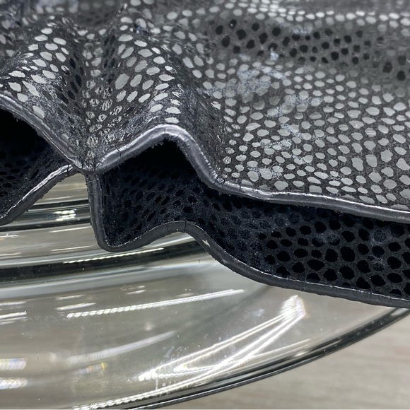 Sabina New York Black Leather Snakeskin Embossed Evening Bag Clutch Purse‎ - Picture 10 of 11